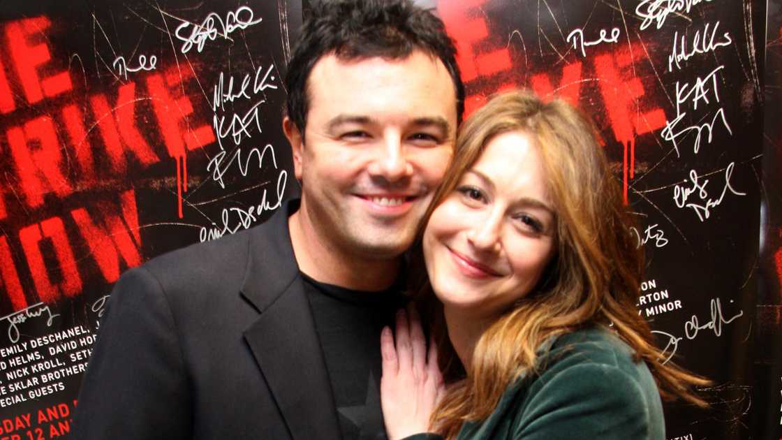 Seth Macfarlane and Kat Foster at the Steve Allen Theatre