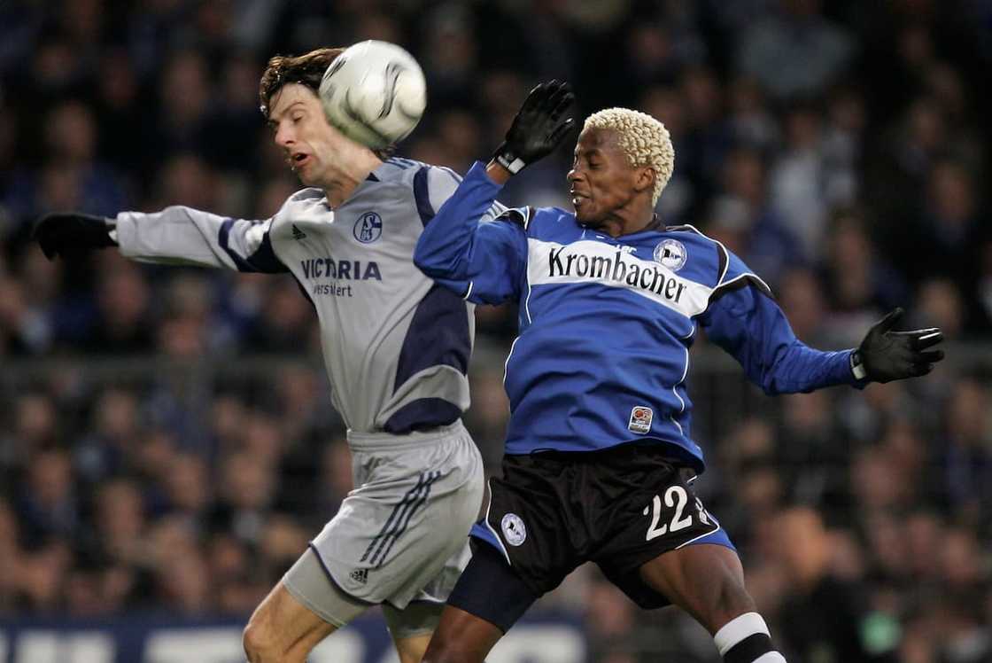Sibusiso Zuma during a Bundesliga match Sibusiso Zuma during a Bundesliga match