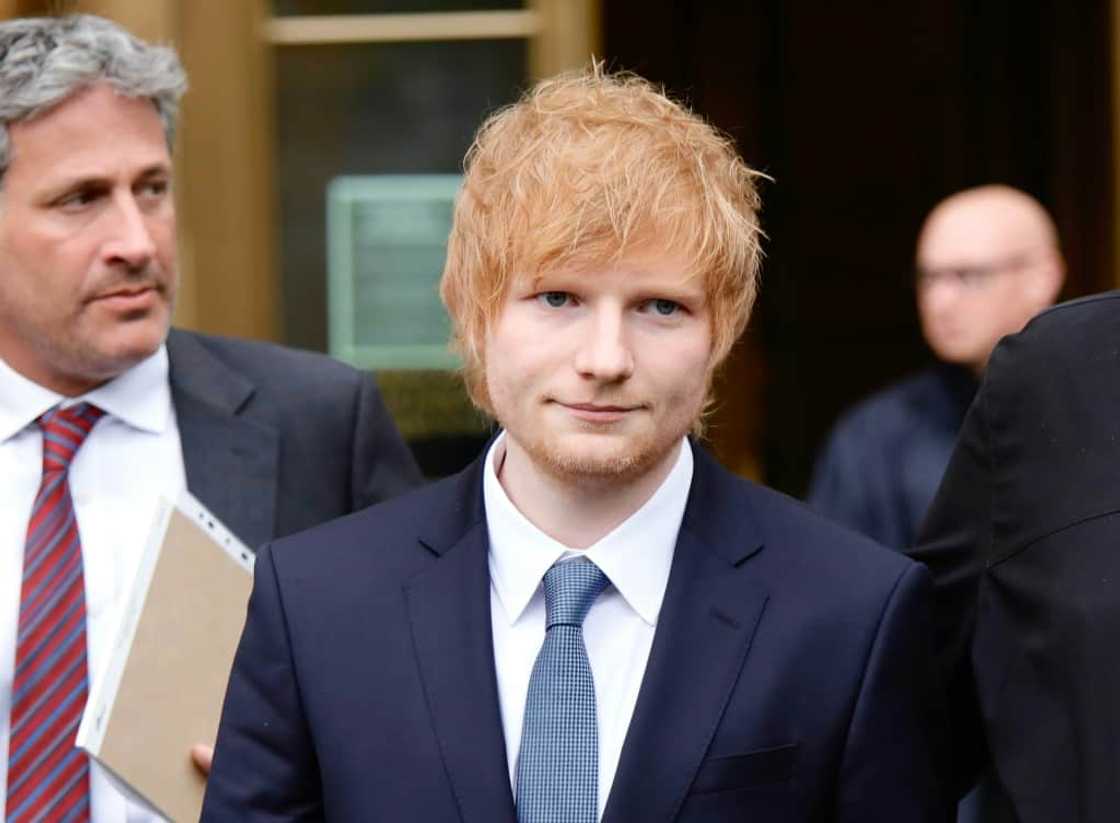 Ed Sheeran leaves after testifying over copyright infringement claim at the Manhattan federal court in New York on April 25, 2023 Ed Sheeran leaves after testifying over copyright infringement claim at the Manhattan federal court in New York on April 25, 2023