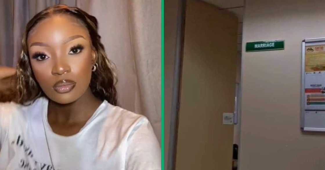 Woman films TikTok video of Home Affairs marriage process Woman films TikTok video of Home Affairs marriage process