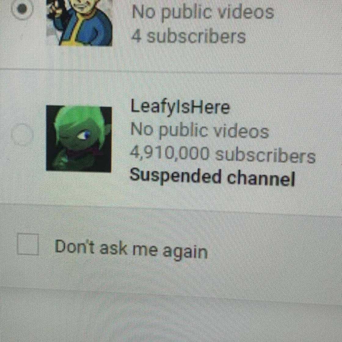 What happened to Leafyishere?