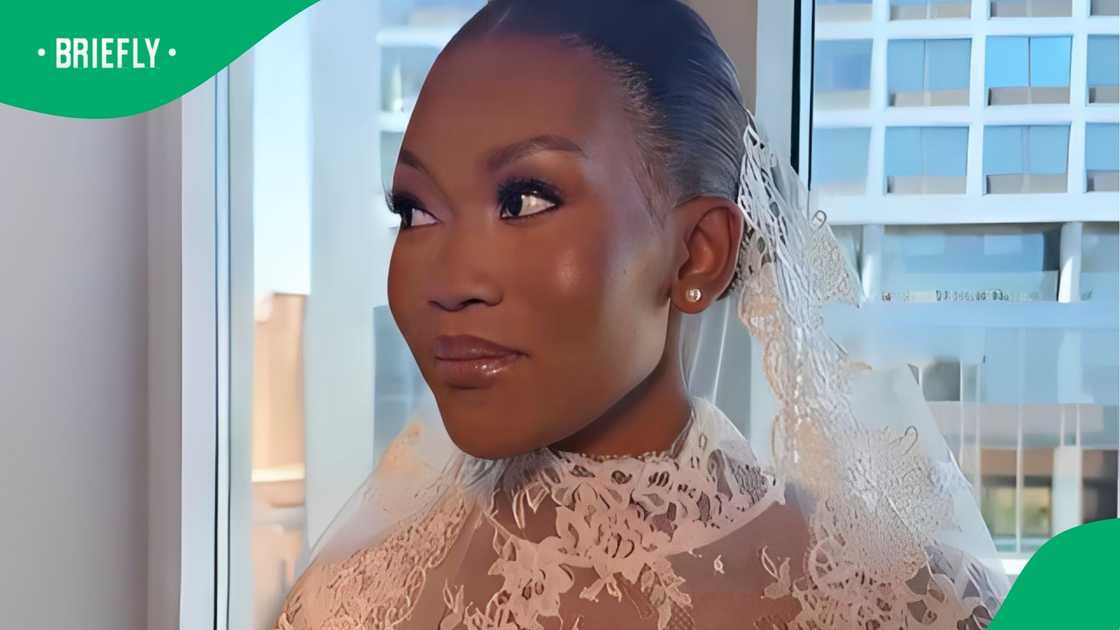 The SA bride reveals wedding dress before wedding day. The SA bride reveals wedding dress before wedding day.