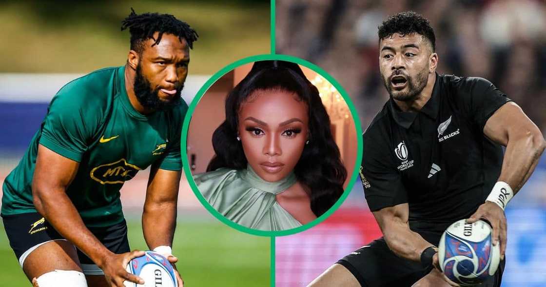Bonang Matheba warned the All Blacks ahead of their RWC clash with the Springboks Bonang Matheba warned the All Blacks ahead of their RWC clash with the Springboks