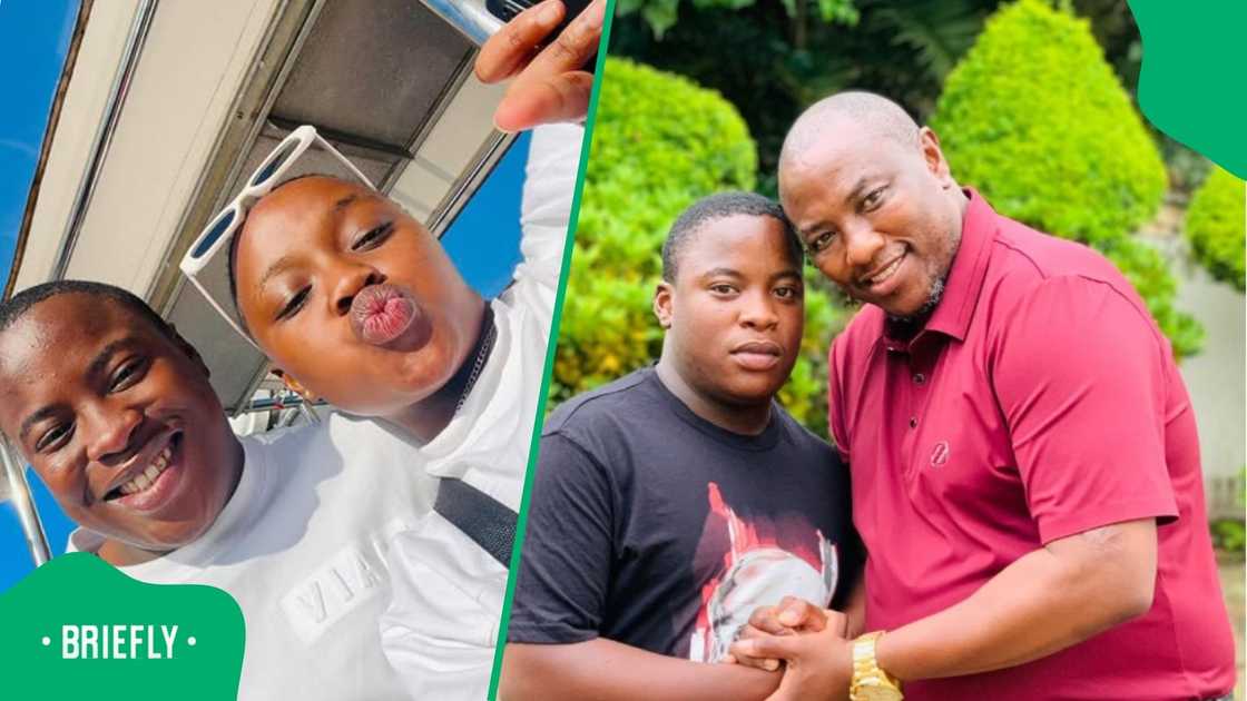 Musa Mseleku and kids look cute in family photo.