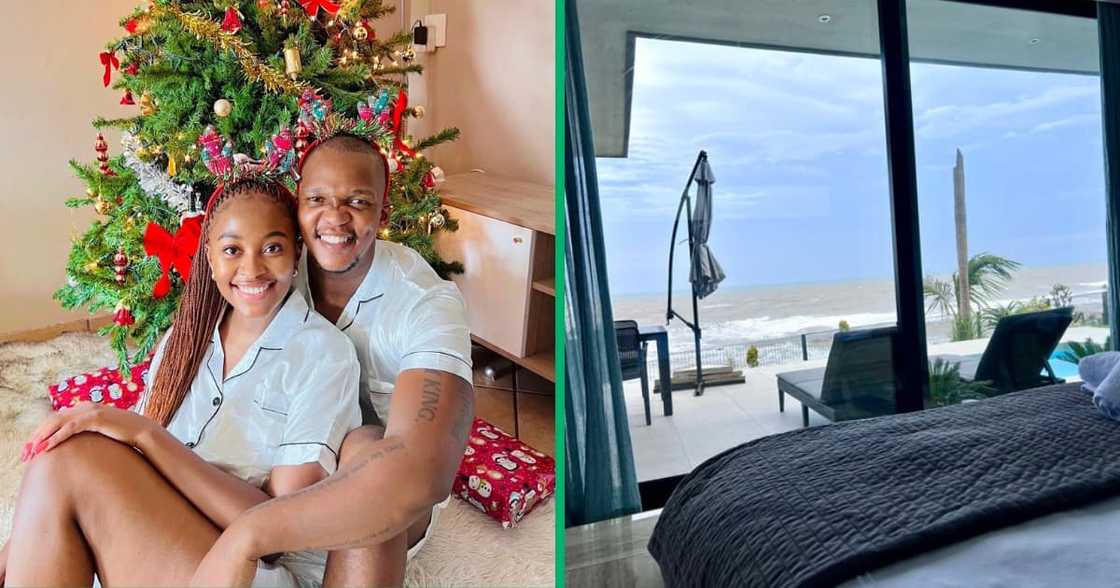 Twitter user @Zama_Zeezii shared pictures of the lux accommodation while professing her love Twitter user @Zama_Zeezii shared pictures of the lux accommodation while professing her love