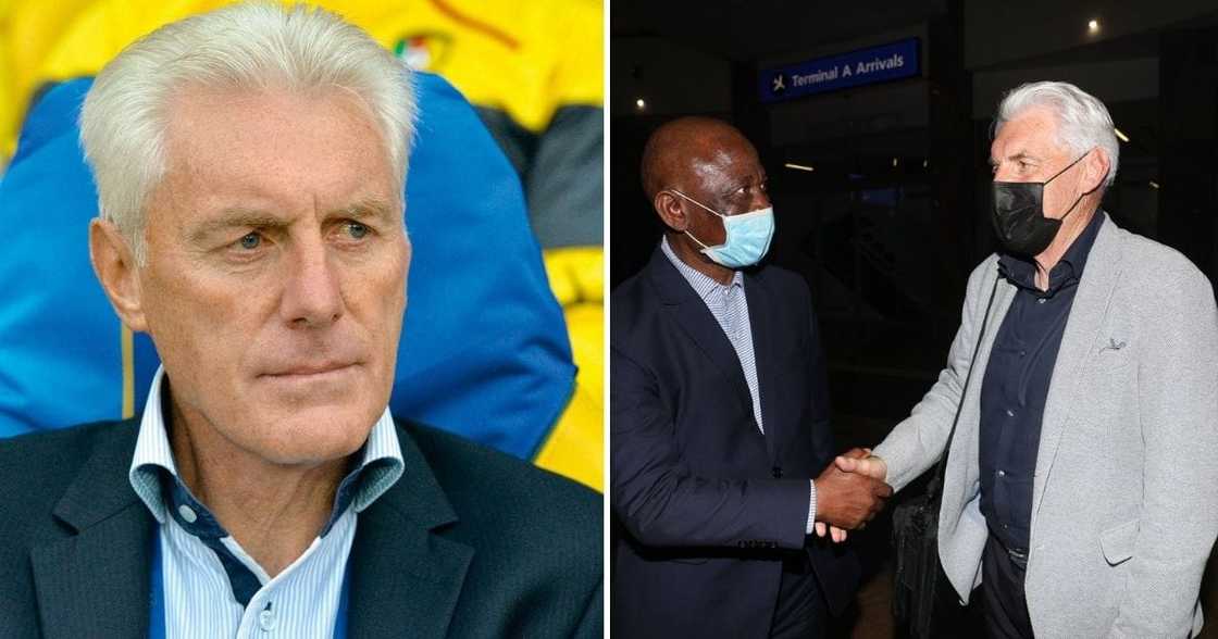 Bafana Bafana coach Hugo Broos has finally landed in South Africa. Image: @BafanaBafana/Twitter Bafana Bafana coach Hugo Broos has finally landed in South Africa. Image: @BafanaBafana/Twitter
