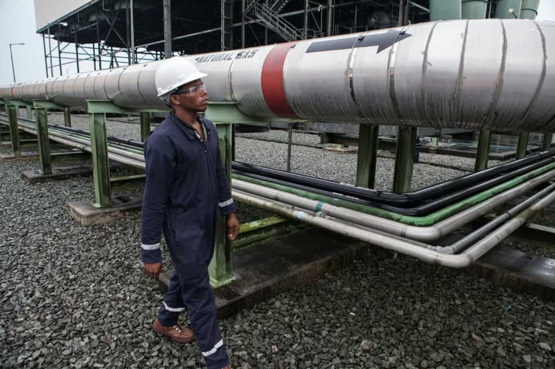 A gas pipeline at a power plant in Nigeria A gas pipeline at a power plant in Nigeria