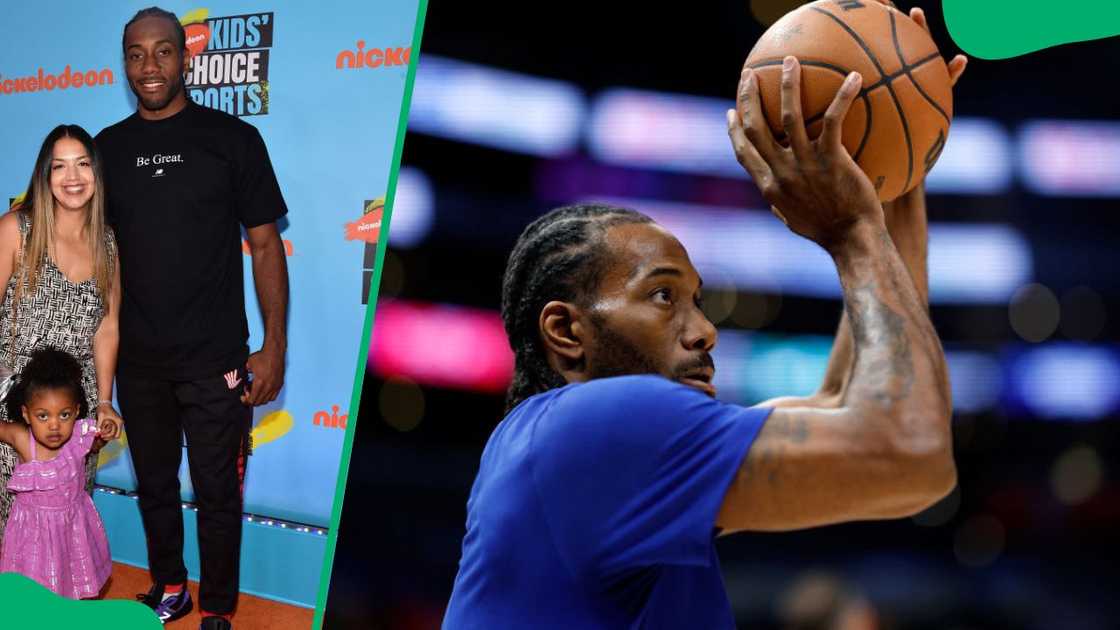 Kawhi, Kaliyah and Kishele (L-R) during the 2019 Nickelodeon Kids' Choice Sports Kawhi, Kaliyah and Kishele (L-R) during the 2019 Nickelodeon Kids' Choice Sports