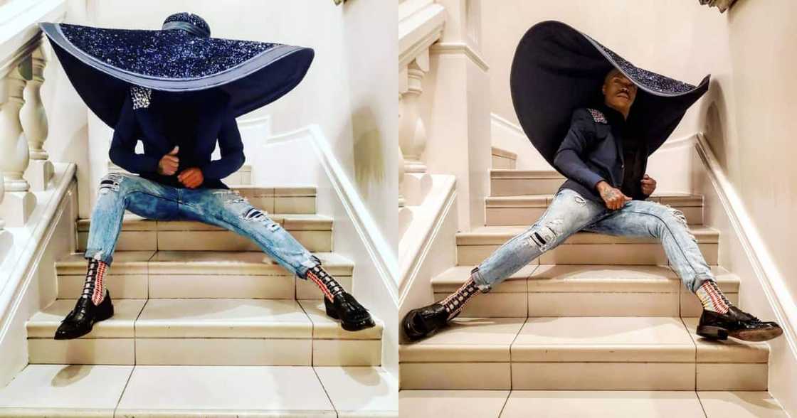 No cap: Somizi is excited about the Durban July, he even bought a new hat