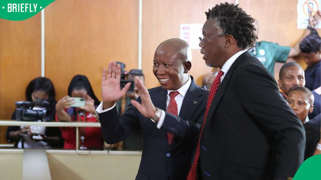 Julius Malema and a member of his legal team Tembeka Ngcukaitobi