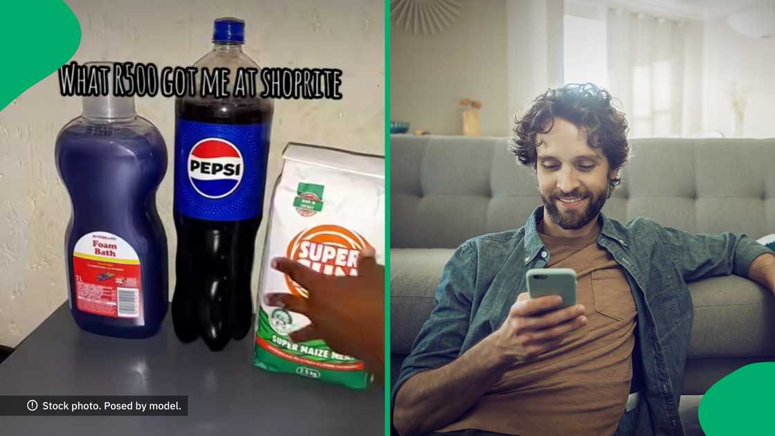 People across Mzansi weren't convinced when a lady shared her R500 grocery haul from ShopRite. People across Mzansi weren't convinced when a lady shared her R500 grocery haul from ShopRite.