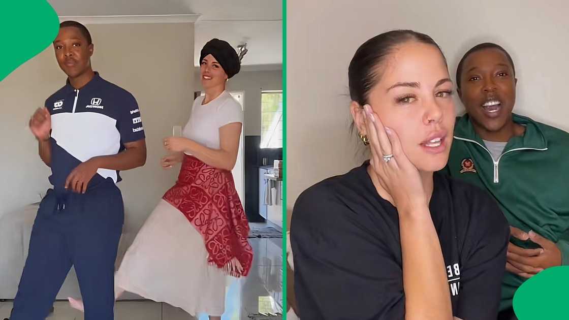 A TikTok user shared a young video with her husband dancing at home.