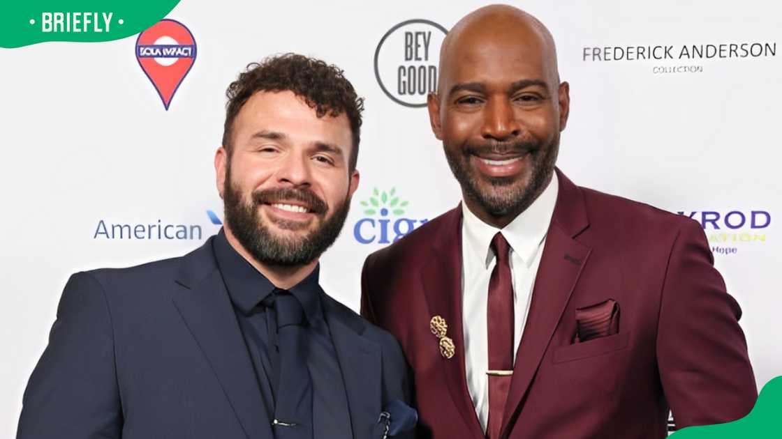 Carlos Medel and his boyfriend Karamo Brown (R) at the HollyRod Foundation DesignCare Gala