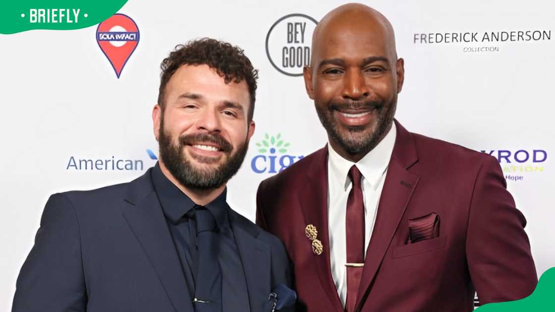 Carlos Medel and his boyfriend Karamo Brown (R) at the HollyRod Foundation DesignCare Gala Carlos Medel and his boyfriend Karamo Brown (R) at the HollyRod Foundation DesignCare Gala