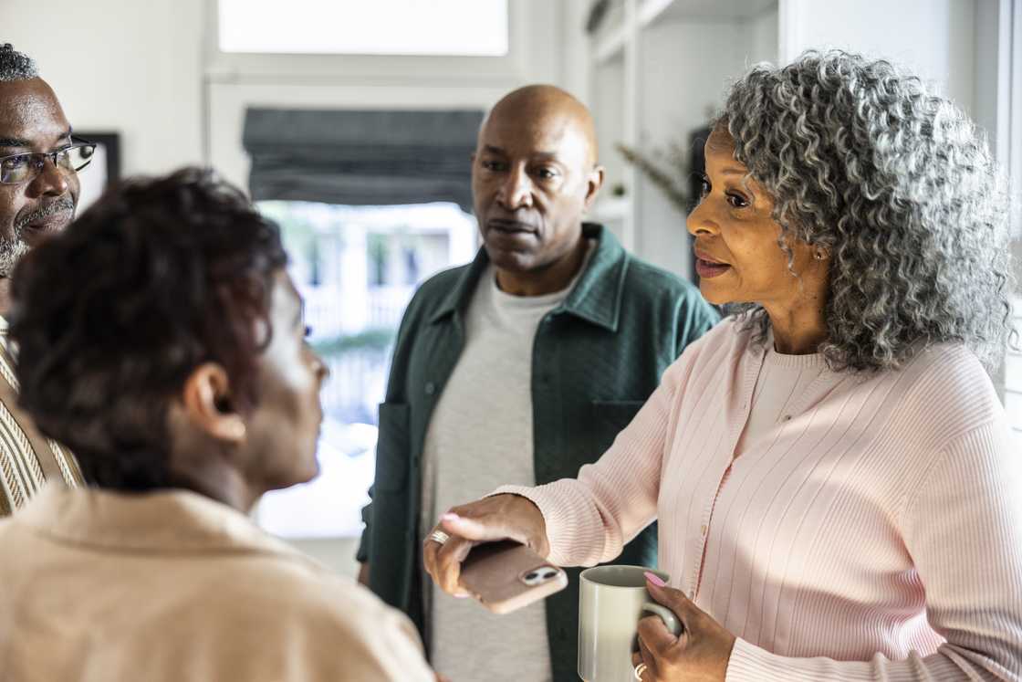 A group of relatives gossiping