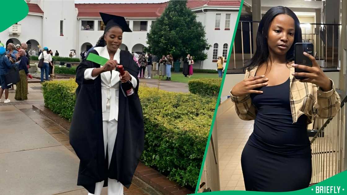 A graduate shared what she did for a living. A graduate shared what she did for a living.