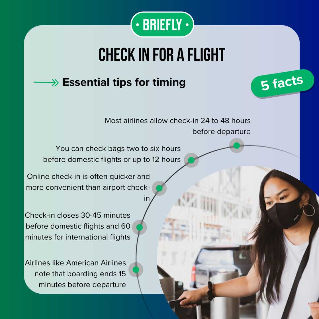 Tips on when to check in for a flight