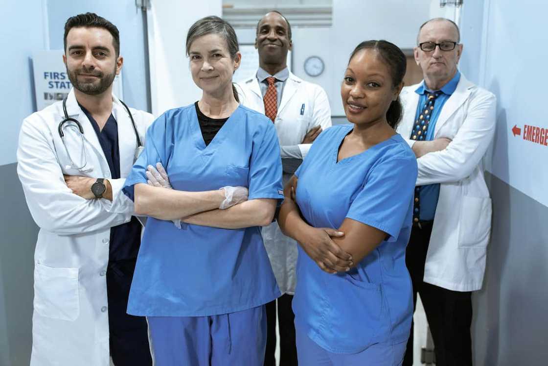 Doctors and nurses in a hospital Doctors and nurses in a hospital