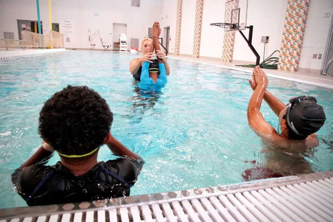 Mary Bergstrom, a cofounder of Swim Up, offers a lesson to Black youth in Washington