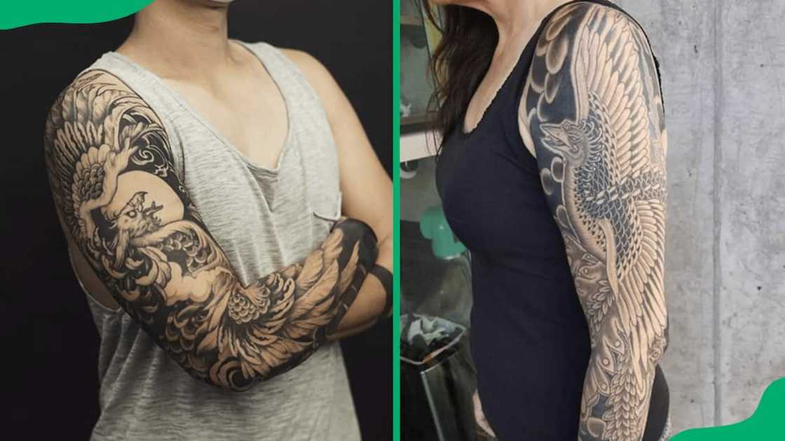 Phoenix sleeve tattoo Phoenix sleeve tattoo
