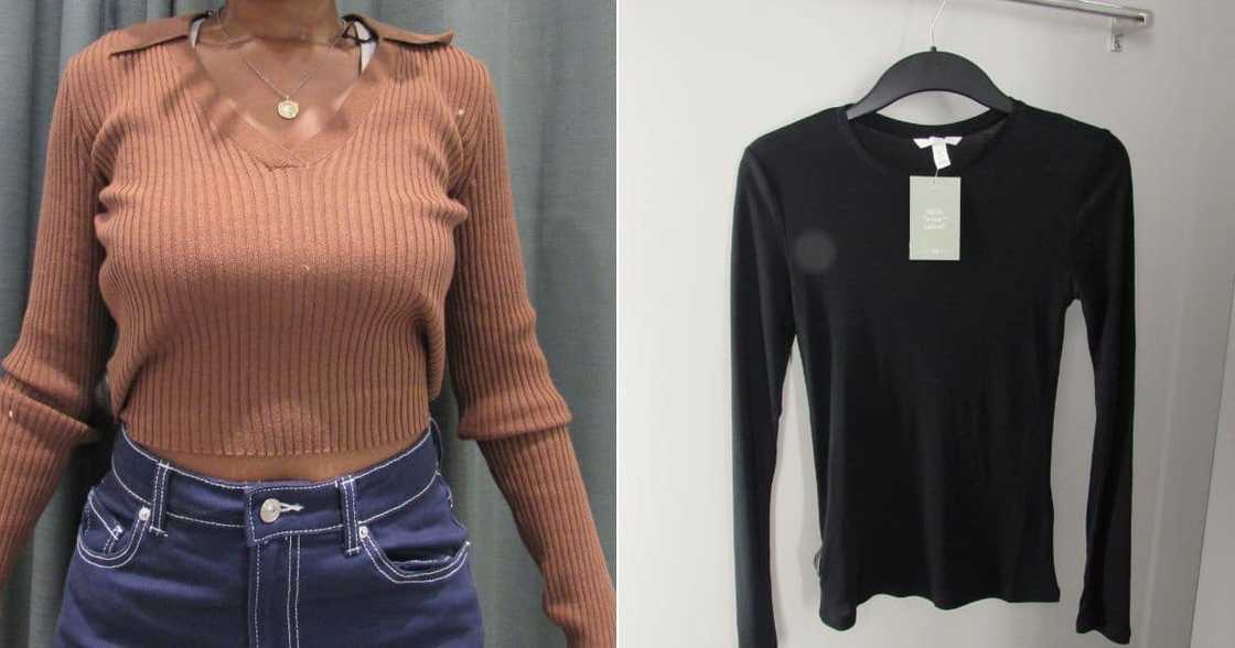 H&M long-sleeved tops, cropped and long