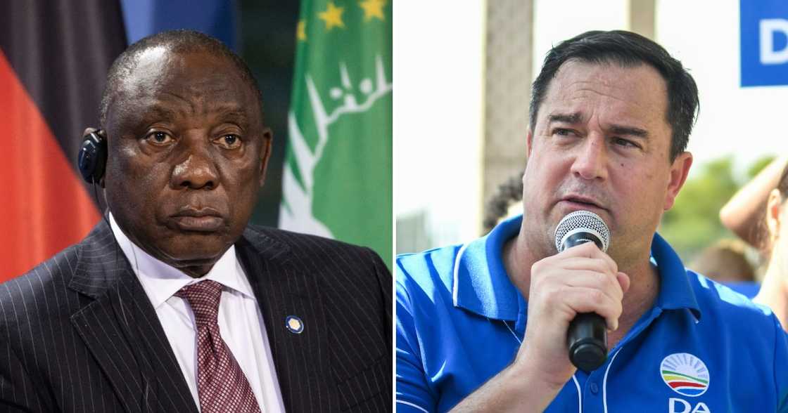 Cyril Ramaphosa, John Steenhuisen, Phala Phala farm theft, Democratic Alliance Cyril Ramaphosa, John Steenhuisen, Phala Phala farm theft, Democratic Alliance