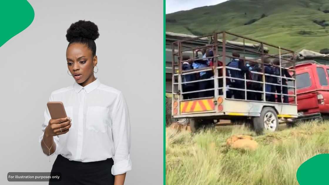 Social media users called for the driver to be held accountable for the dangerous and illegal transport method