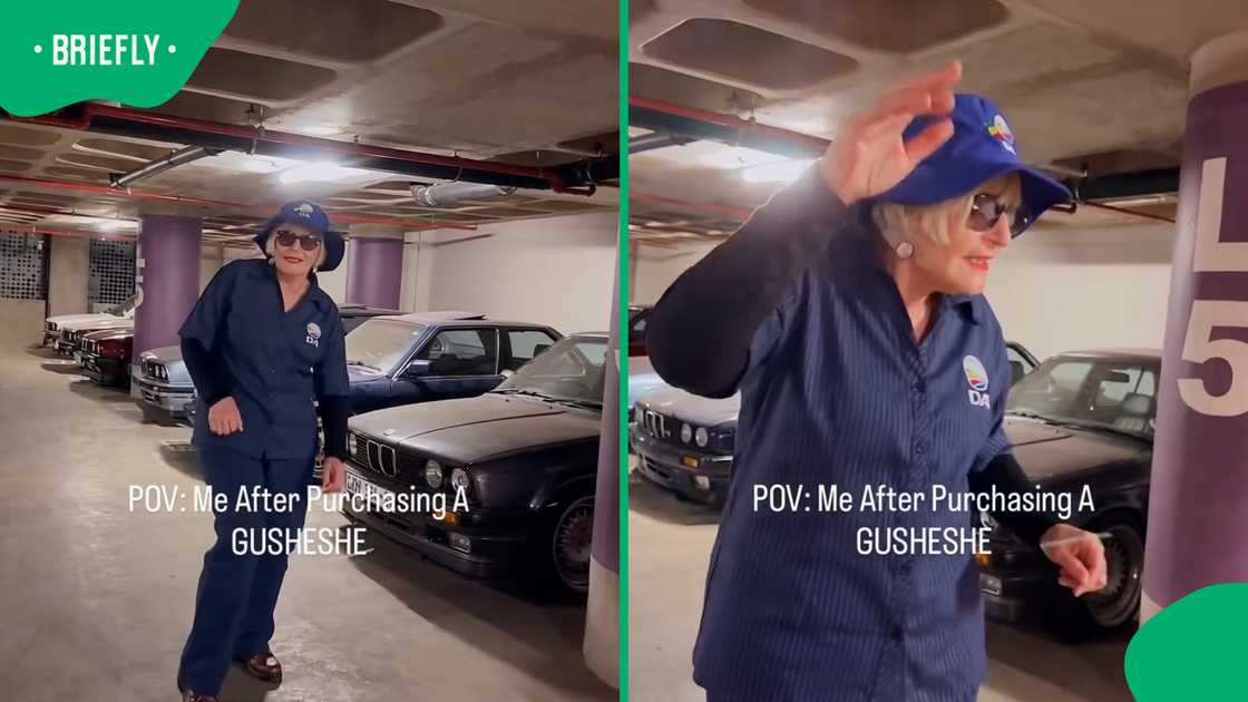 Helen Zille AI video in a Gusheshe garage has Mzansi cracking up
