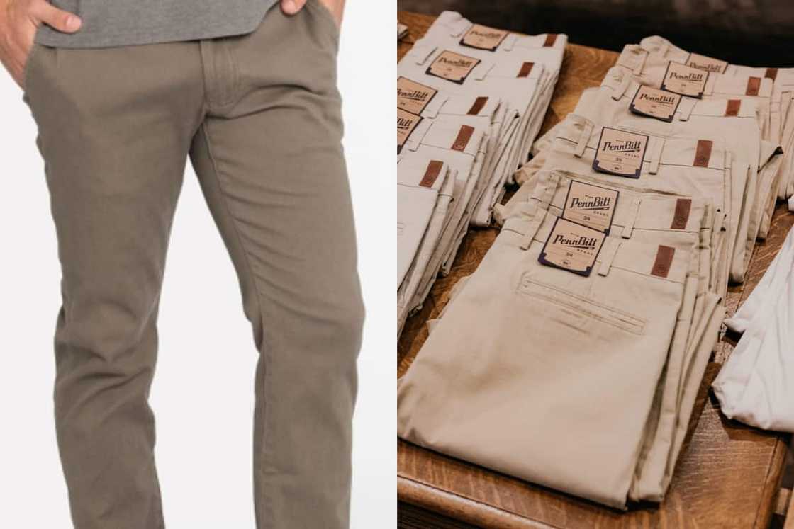 A man wearing chino trouser and well arranged khaki trousers A man wearing chino trouser and well arranged khaki trousers