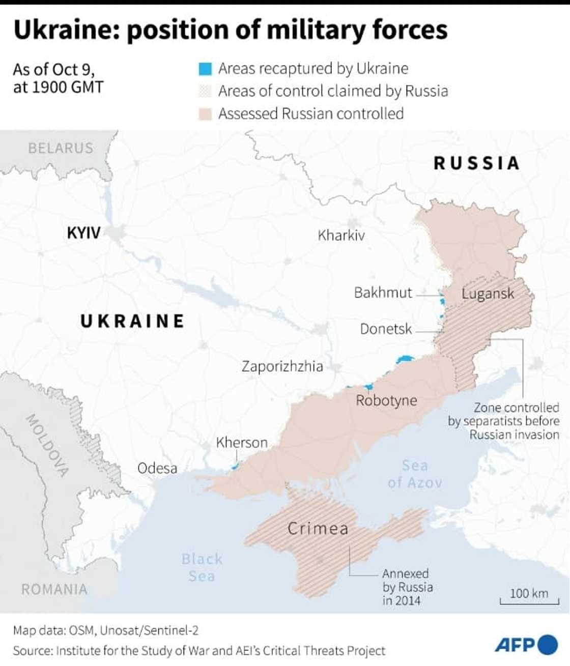 Ukraine: positions of military forces Ukraine: positions of military forces