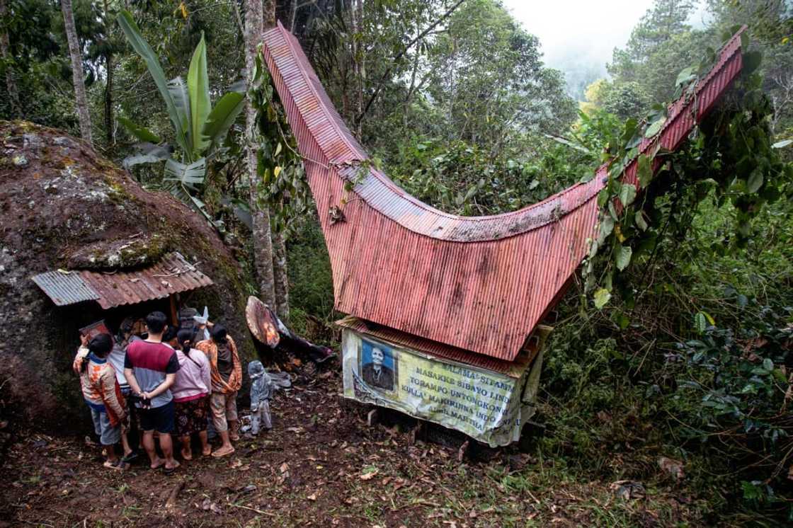 The Torajans believe spirits of the dead will linger in the world before their funeral ceremonies