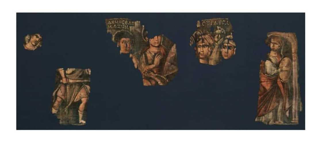 Image from a US arrest warrant of five pieces of linen seized by law enforcement from the Metropolitan Museum of New York Image from a US arrest warrant of five pieces of linen seized by law enforcement from the Metropolitan Museum of New York