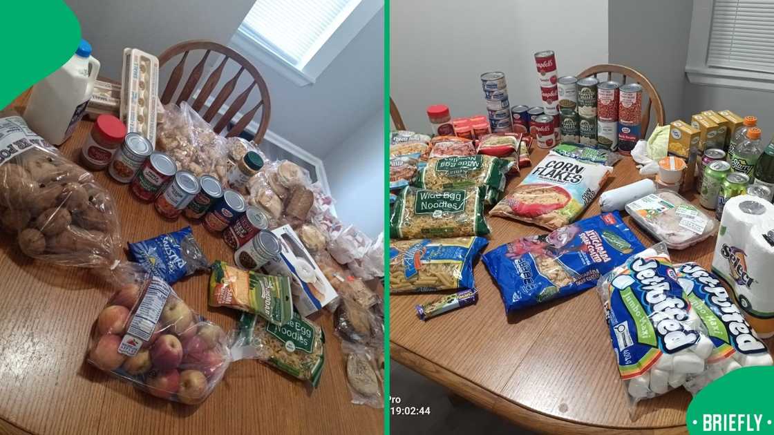 On the right showed another grocery flex from the US food bank belonging to an Amerikaner On the right showed another grocery flex from the US food bank belonging to an Amerikaner