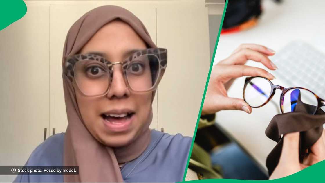 Woman shares affordable glasses plug in TikTok video Woman shares affordable glasses plug in TikTok video