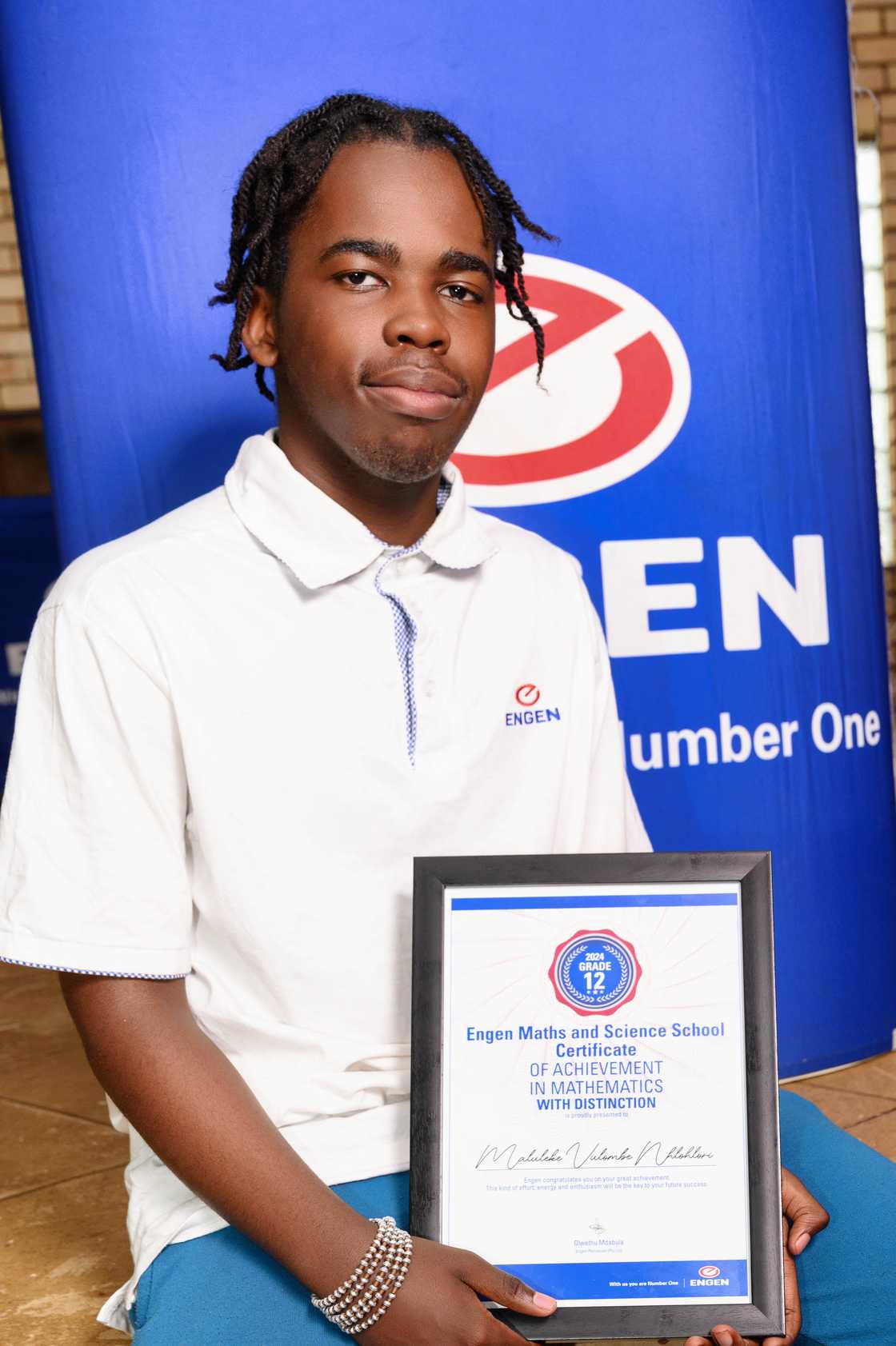 EMSS top achiever Vulombe Nhlohlori Maluleke.