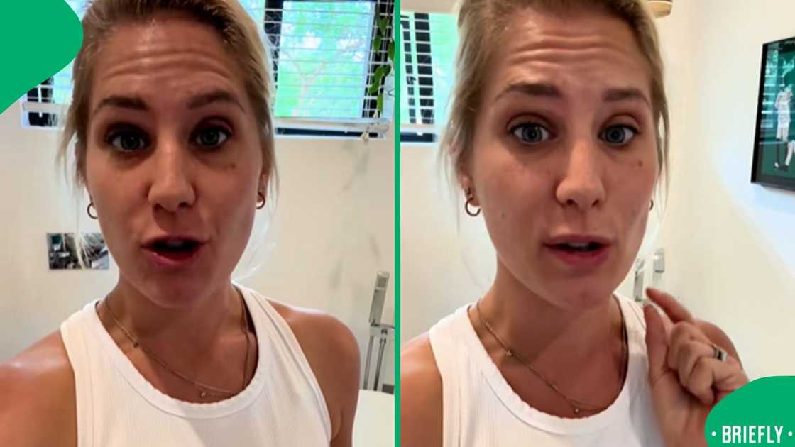 On the right showed Louisa vlogging about what she misses about Australia