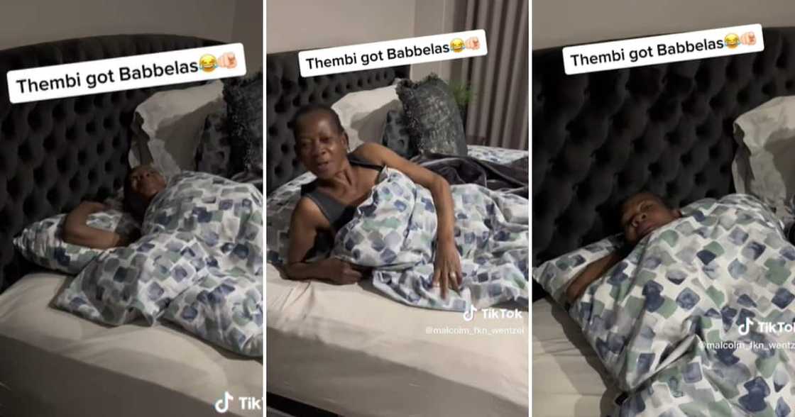 Thembi after Malcolm Wentzel found her in the spare room Thembi after Malcolm Wentzel found her in the spare room