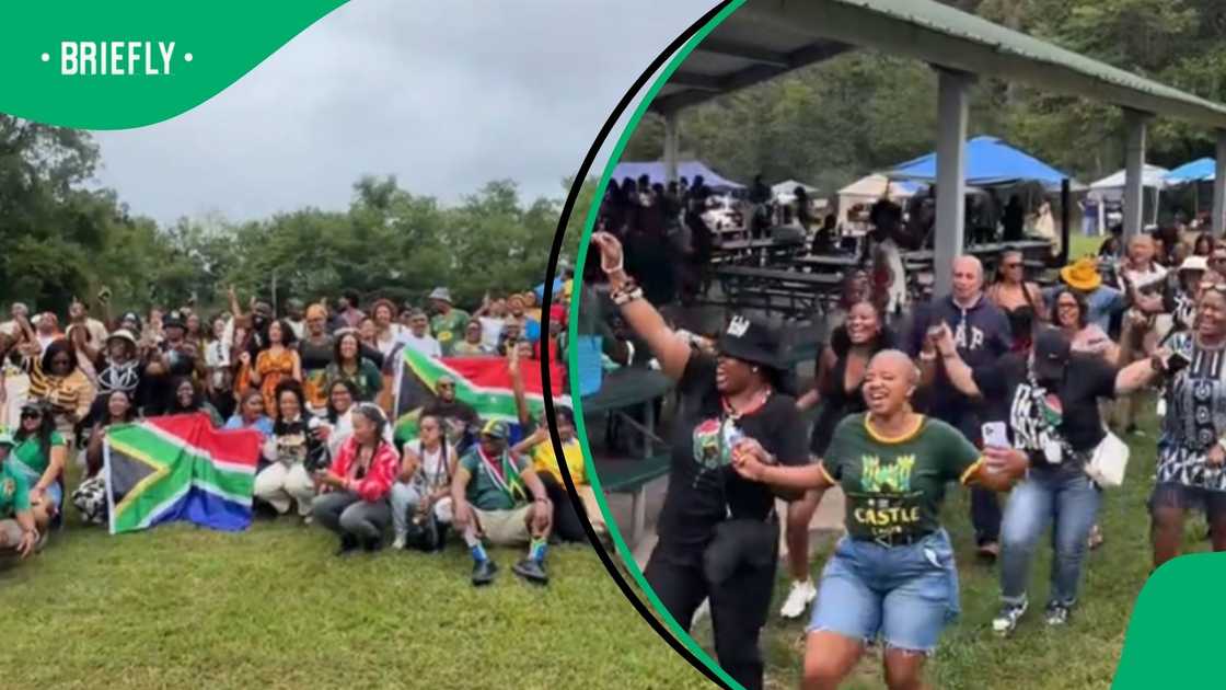 South Africans dancing to celebrate Heritage Day with pride.