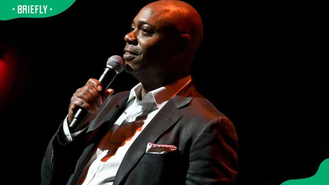 Actor Dave Chappelle speaking at Duke Ellington School of the Arts Actor Dave Chappelle speaking at Duke Ellington School of the Arts