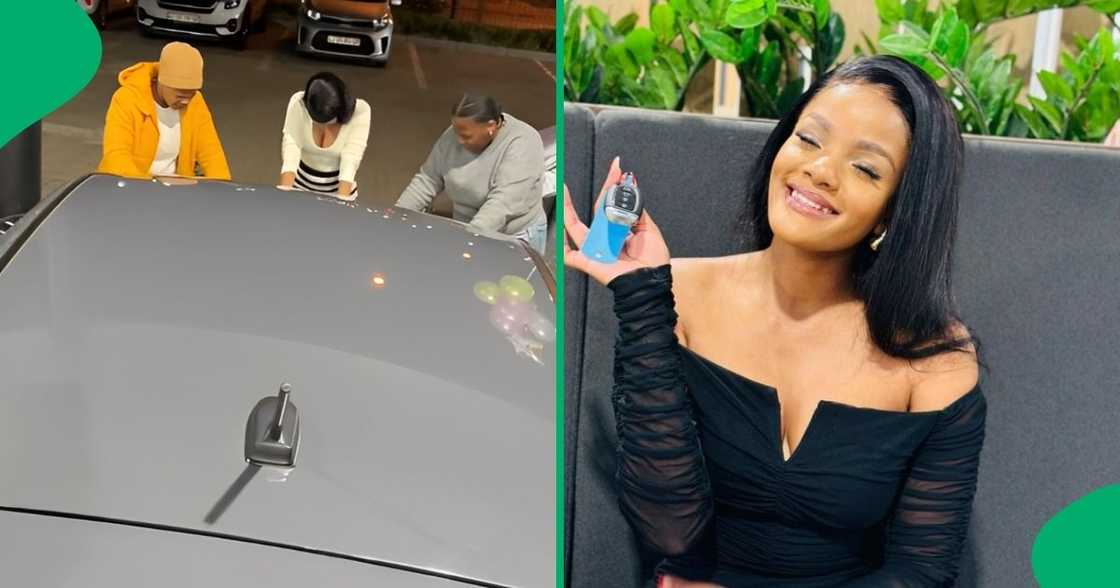 A group of friends were captured in a video praying over their pal's new Kia Picanto. A group of friends were captured in a video praying over their pal's new Kia Picanto.