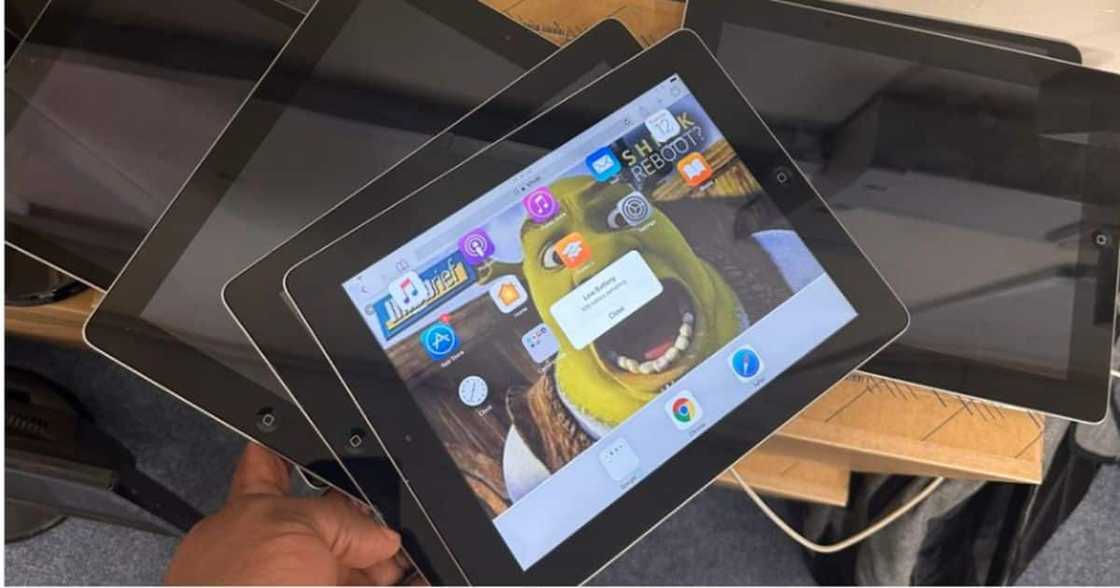 A young man found an abundance of iPads A young man found an abundance of iPads