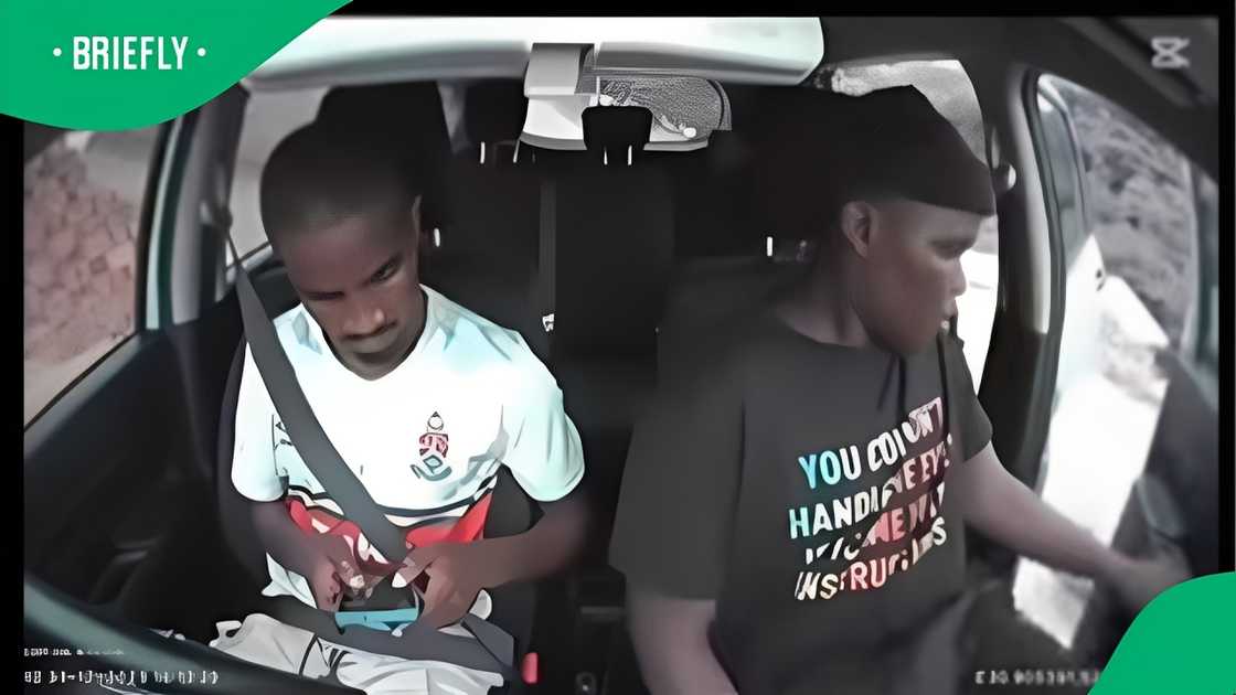 The image captured the moment before the driver was attacked