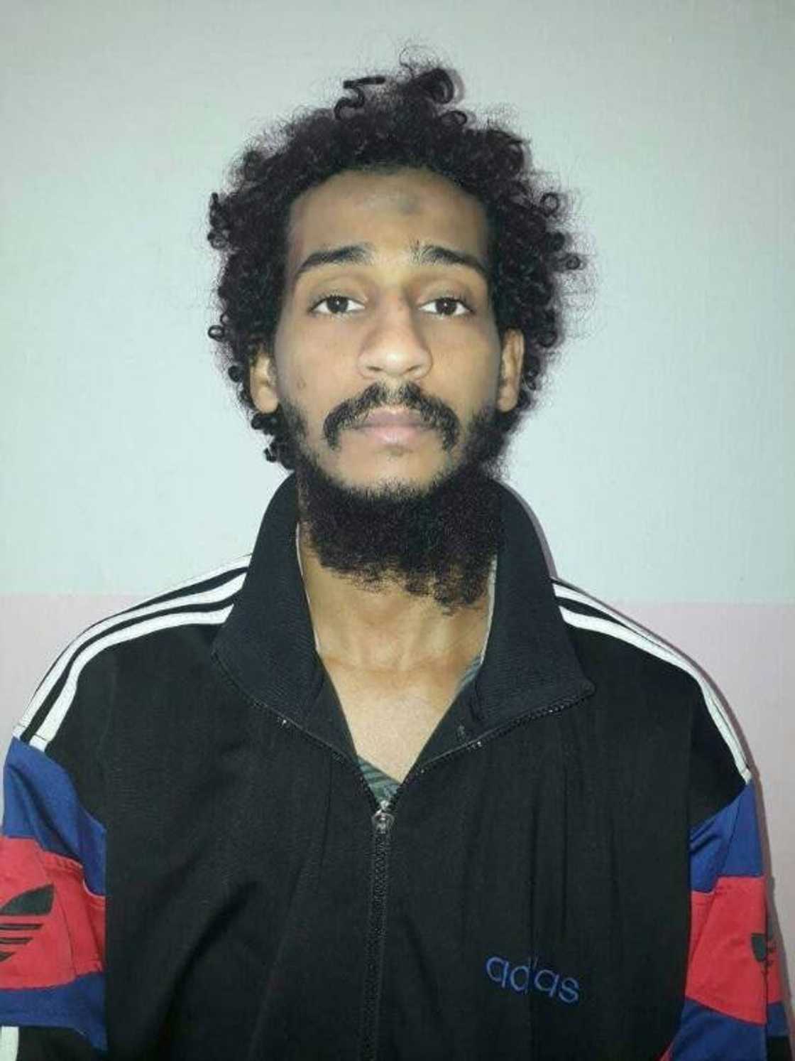 A handout photo provided by the Syrian Democratic Forces of El Shafee Elsheikh after his capture A handout photo provided by the Syrian Democratic Forces of El Shafee Elsheikh after his capture