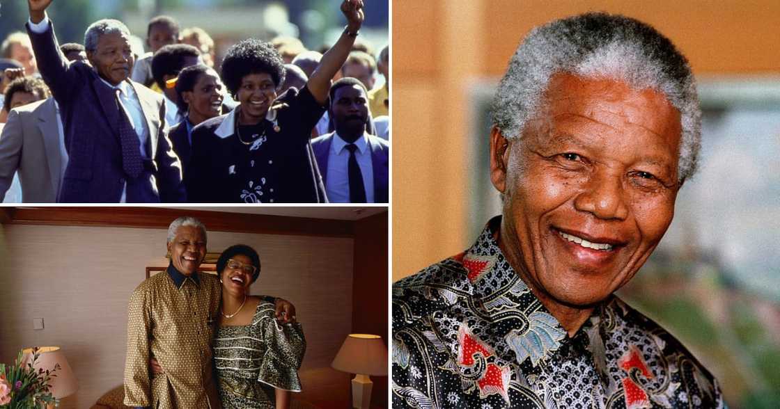 Nelson Mandela with his wives, Winnie Mandela and Graça Machel Nelson Mandela with his wives, Winnie Mandela and Graça Machel