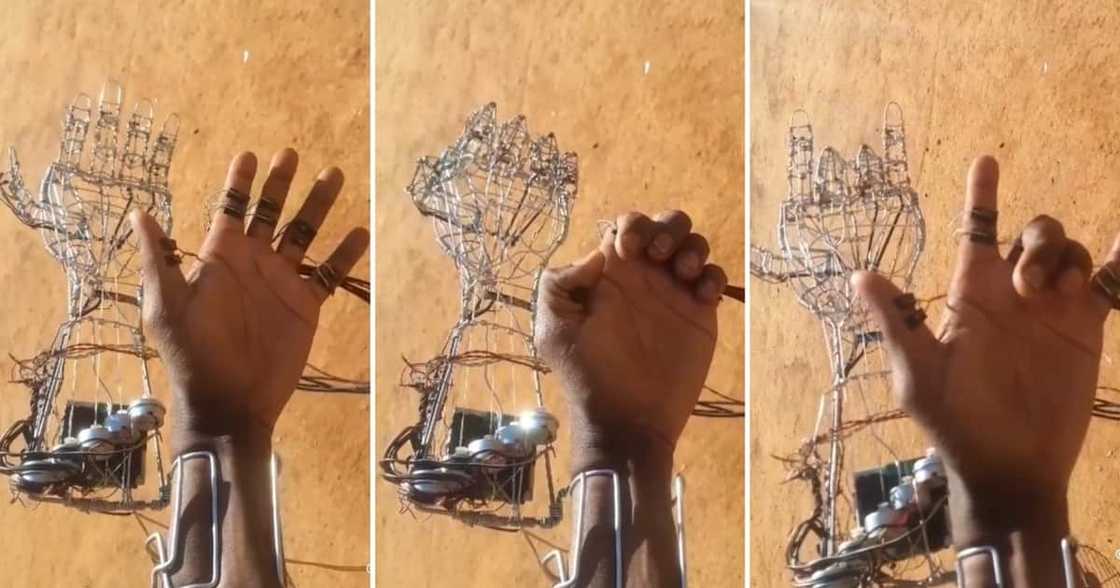 SA man created a bionic arm with wires