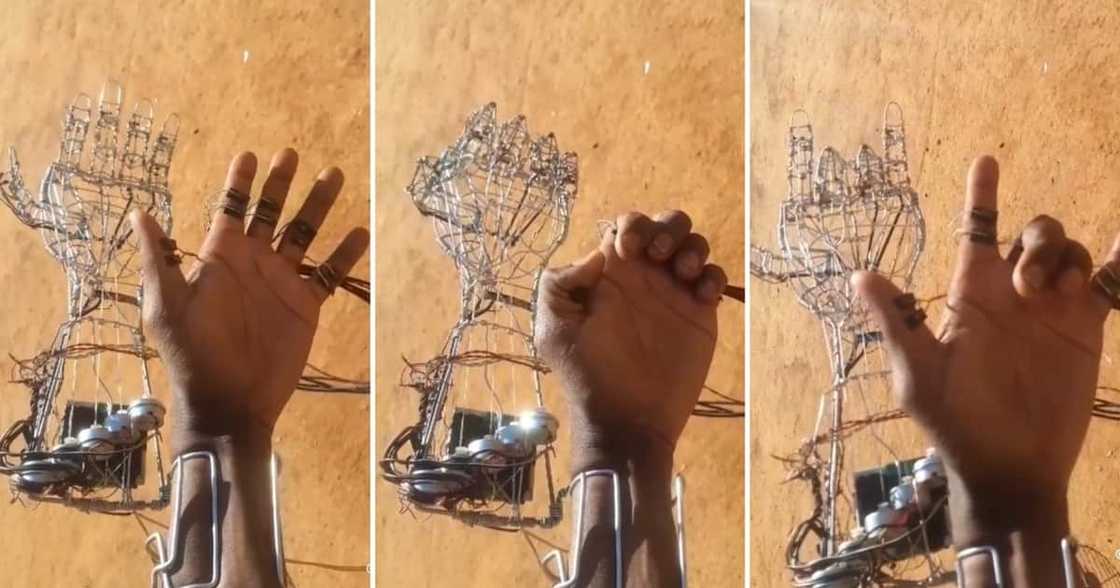 SA man created a bionic arm with wires SA man created a bionic arm with wires