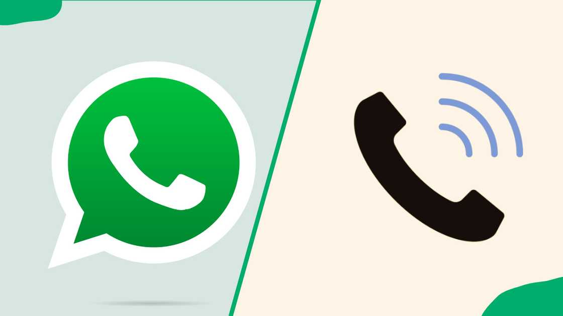 Whatsapp icon design and Phone with call lines
