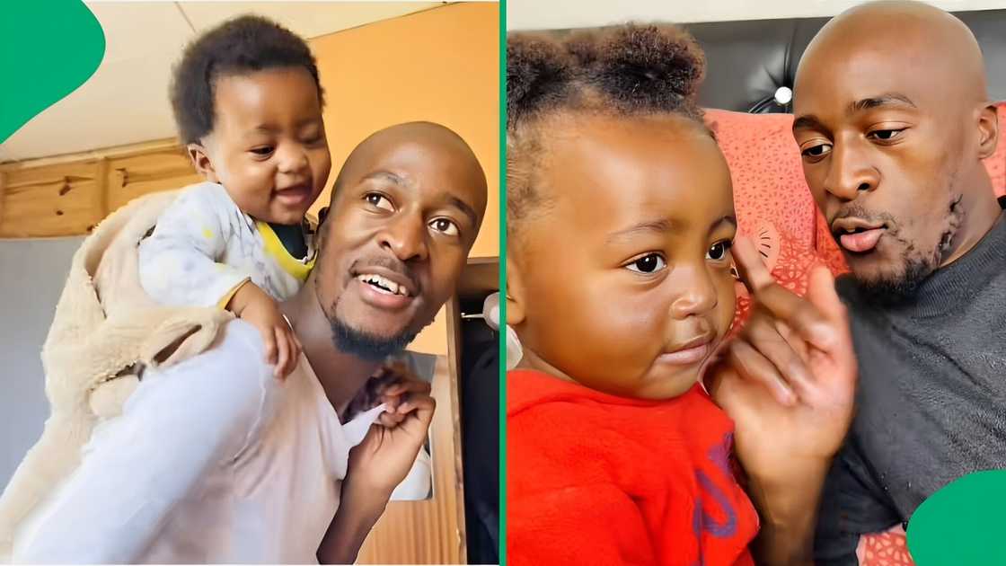 A TikTok video shows a father washing his daughter's hair. A TikTok video shows a father washing his daughter's hair.