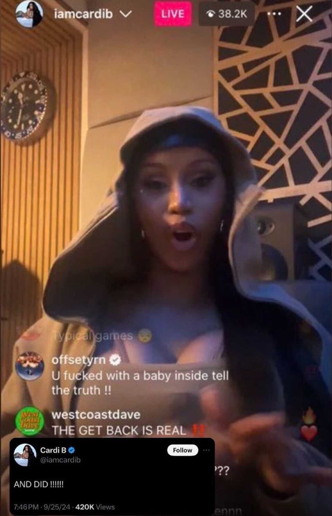 Cardi B blasted Offset