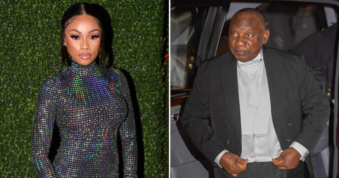 Bonang Matheba and Cyril Ramaphosa Bonang Matheba and Cyril Ramaphosa